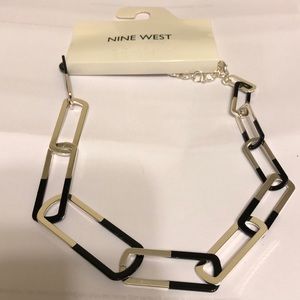 I6 inch black and silver necklace